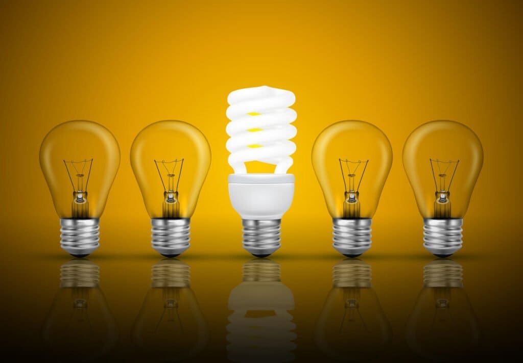 Idea Concept With Light Bulbs